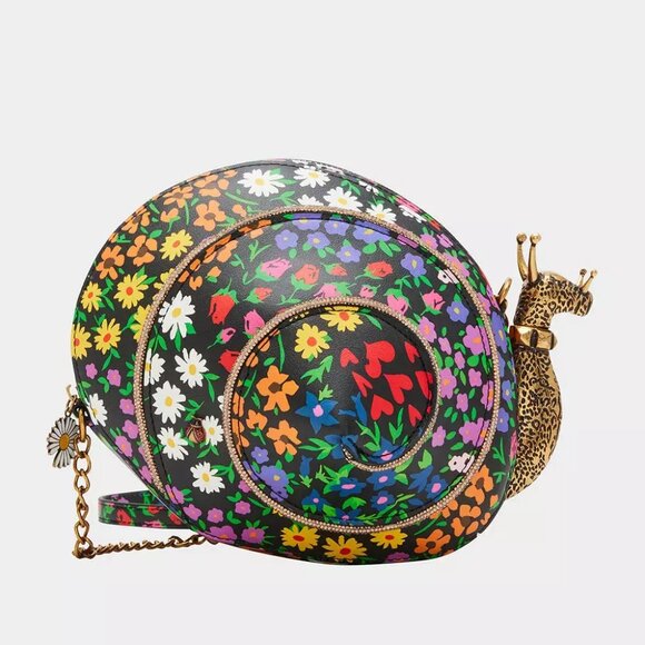 Betsey Johnson Handbags - Betsey Johnson Kitsch Snailed It Secret Garden Floral Crossbody Bag NWT